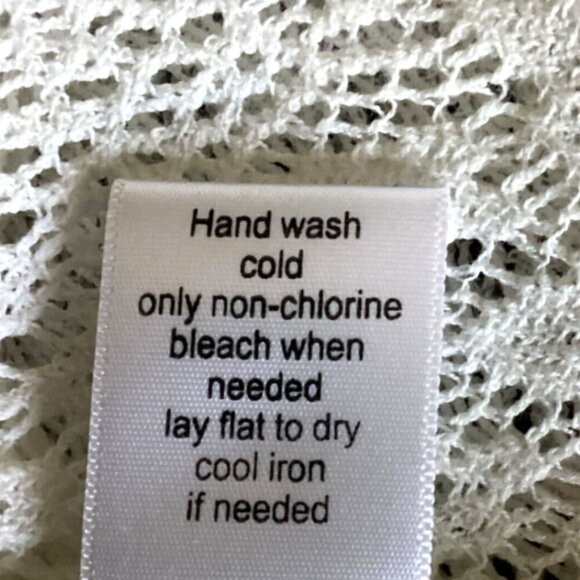 Kirra Lace Sleeveless Button-Down Shirt w/ Cutout Back Sz L Cream White 228P - Picture 7 of 7